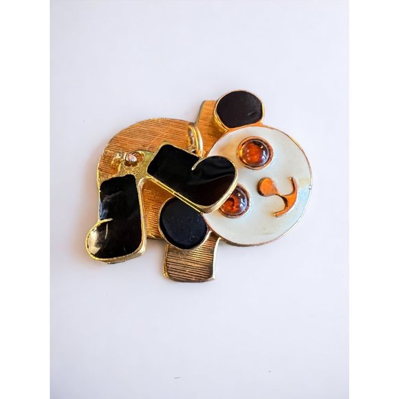 Vintage Art Panda Bear Pendant Charm Dangle Moving Dancing - Picture 6 of 14